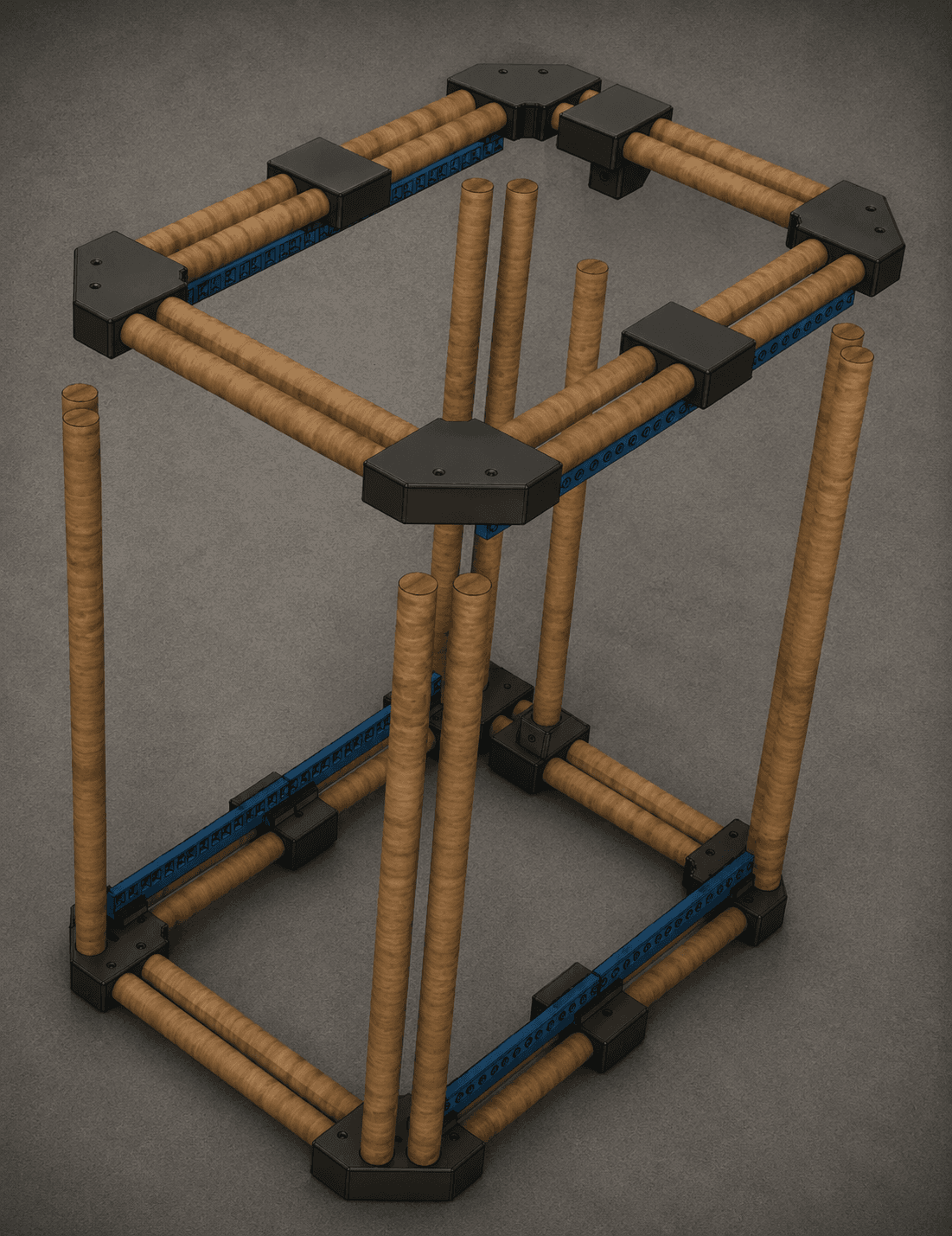 TimberRack Endmontage mit geschlossenem oberen Rahmen